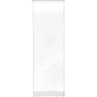 Home Fashion 023-715 – 0105 180 x 0060 cm Puerta Adornos Estructura de Lino Bordado- plástico- Color Blanco- 180 x 60 cm